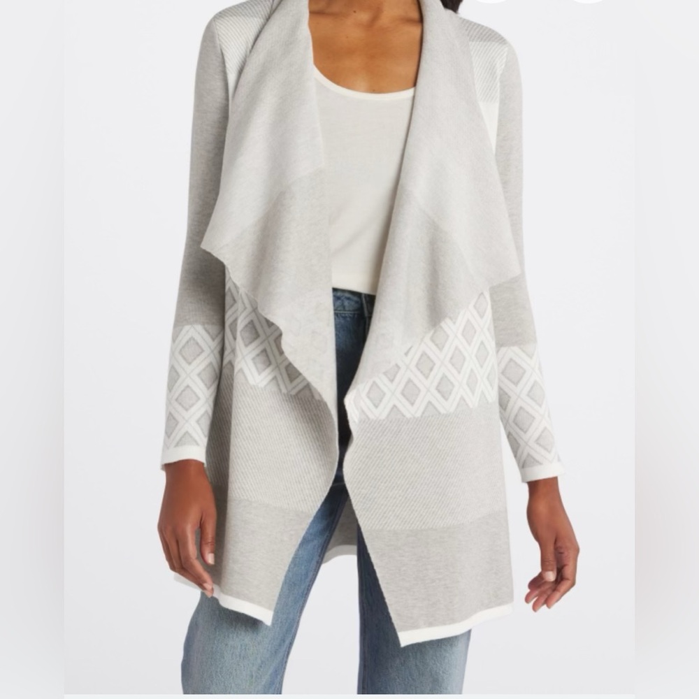 Graphic Open Drape Cardigan by Evolution by Cyrus XL super soft!